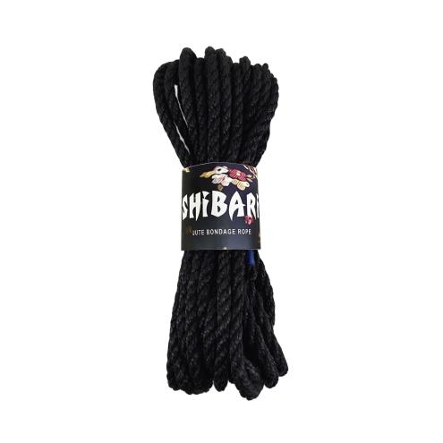 Джутова мотузка для Шибарі Feral Feelings Shibari Rope, 8 м, чорна