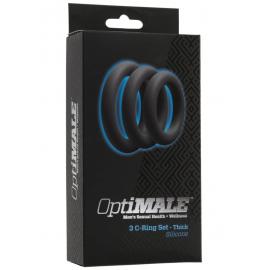 Набір ерекційних кілець Doc Johnson OptiMALE 3 C-Ring Set Thick - 2