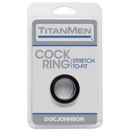 Эрекционное кольцо Doc Johnson Titanmen Tools - Cock Ring - Black - 2