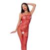 Ажурный бодистокинг с интимными вырезами Passion BS076 red