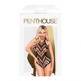 Боди с геометрическим орнаментом Penthouse - Go Hotter Black S/L - 3