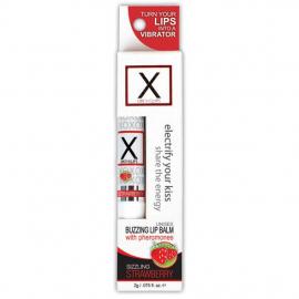 Стимулюючий бальзам для губ унісекс Sensuva - X on the Lips Strawberry з феромонами - 3