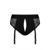 Кружевные трусы для страпона с подвязками для чулок Strap-On-Me DIVA HARNESS - XL