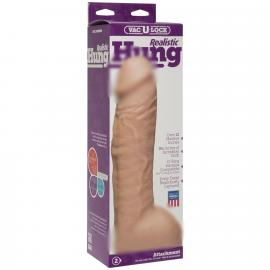 Фалоімітатор Doc Johnson Realistic Hung - Vanilla, Vac-U-Lock, діаметр 7 см - 3
