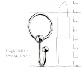 Уретральна вставка із кільцем Sinner Gear Unbendable — Sperm Stopper Solid - 5