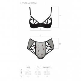 Еротичний комплект із малюнком LOVELIA BIKINI black L/XL - Passion - 2