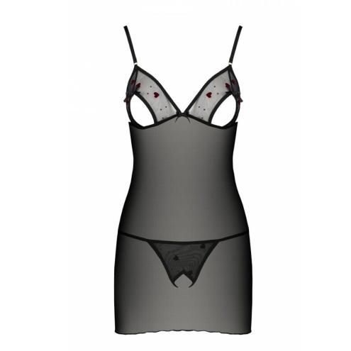 Сорочка с вырезами на груди + стринги LOVELIA CHEMISE black XXL/XXXL - Passion