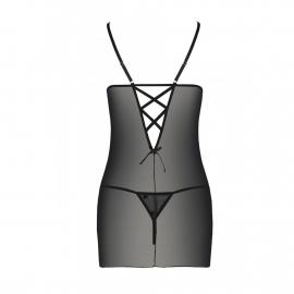 Сорочка з вирізами на грудях + стрінги LOVELIA CHEMISE black XXL/XXXL - Passion - 4