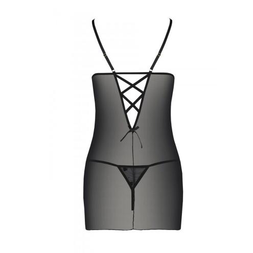 Сорочка з вирізами на грудях + стрінги LOVELIA CHEMISE black S/M - Passion