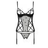 Корсет із підв'язками + стрінги LOVELIA CORSET black L/XL - Passion