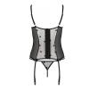 Корсет із підв'язками + стрінги LOVELIA CORSET black S/M - Passion