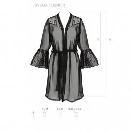 Воздушный пеньюар LOVELIA PEIGNOIR black S/M - Passion - 6