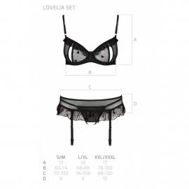 Сексуальний комплект із поясом для панчіх LOVELIA SET black S/M - Passion - 4