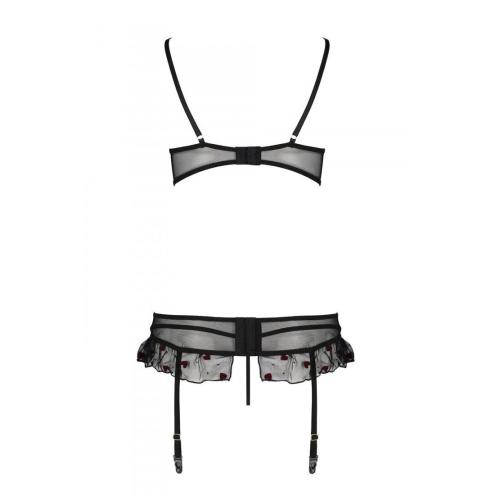 Сексуальний комплект із поясом для панчіх LOVELIA SET black L/XL - Passion