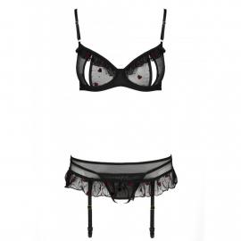Сексуальний комплект із поясом для панчіх LOVELIA SET black S/M - Passion - 5
