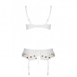 Сексуальний комплект із поясом для панчіх LOVELIA SET white S/M - Passion - 2