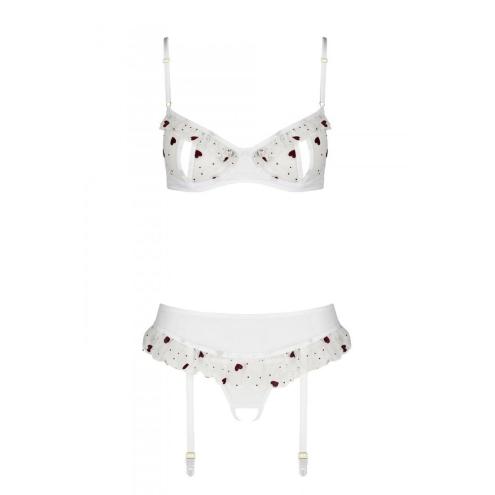 Сексуальный комплект с поясом для чулок LOVELIA SET white L/XL - Passion