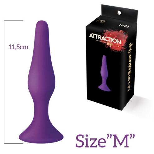 Анальна пробка на присосці MAI Attraction Toys №33 Purple М