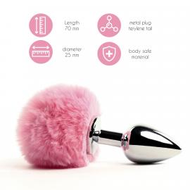 Анальна пробка FeelzToys - Bunny Tails Butt Plug Pink - 2