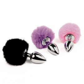 Анальна пробка FeelzToys - Bunny Tails Butt Plug Pink - 3
