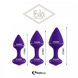 Набор силиконовых анальных пробок FeelzToys - Bibi Butt Plug Set 3 pcs Purple - 5