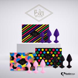 Набор силиконовых анальных пробок FeelzToys - Bibi Butt Plug Set 3 pcs Purple - 3