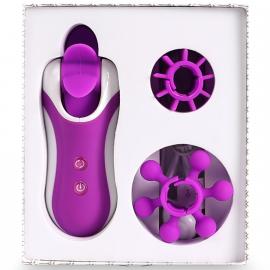Стимулятор з імітацією оральних пестощів FeelzToys - Clitella Oral Clitoral Stimulator Purple - 6
