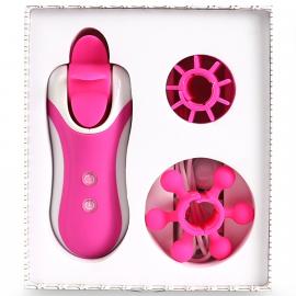 Стимулятор з імітацією оральних пестощів FeelzToys - Clitella Oral Clitoral Stimulator Pink - 2