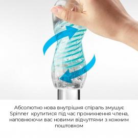 Мастурбатор Tenga Spinner 04 Pixel Cool Edition с упругой стимулирующей спиралью внутри - 3