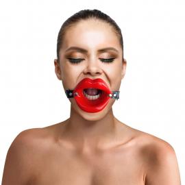 Кляп розширювач у формі губ Art of Sex - Gag Lips, натуральна шкіра - 1