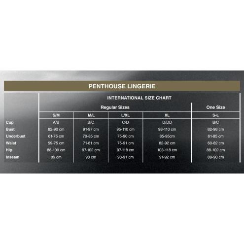 Приталена сорочка-сітка зі стрінгами Penthouse - All Yours Black L/XL