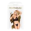 Комплект бралетів та стрінгів Penthouse - Double Spice Black L/XL