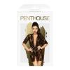 Комплект пеньюар у вигляді троянд та стрінгами Penthouse - Sweet Retreat Black XL