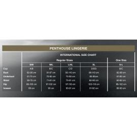Комплект пеньюар у вигляді троянд та стрінгами Penthouse - Sweet Retreat White XL - 2