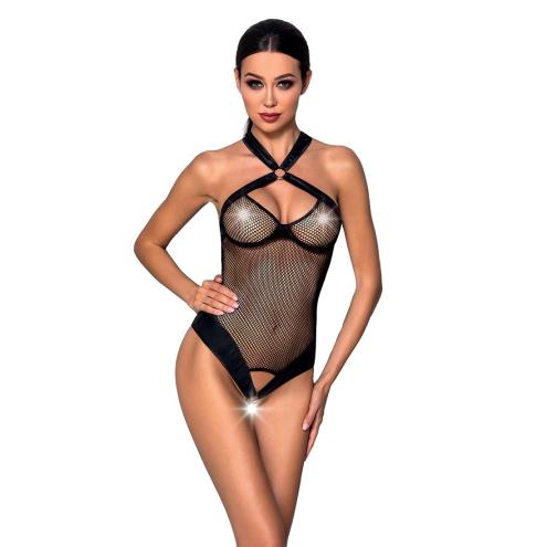 Сітчастий боді з халтером Amanda Body black L/XL - Passion