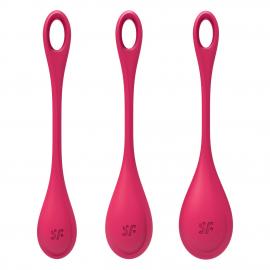 Набір йоні намистин Satisfyer Yoni Power 1 Red, діаметр 2-2,5-3см - 4