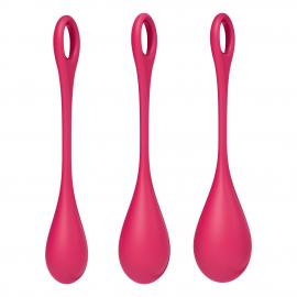 Набір йоні намистин Satisfyer Yoni Power 1 Red, діаметр 2-2,5-3см - 3