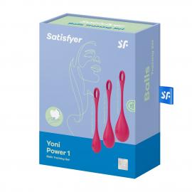 Набір йоні намистин Satisfyer Yoni Power 1 Red, діаметр 2-2,5-3см - 2