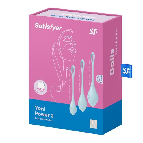 Набір йоні намистин Satisfyer Yoni Power 2 Light Blue, діаметр 2-2,5-3см