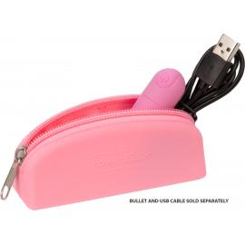 Сумка для зберігання секс-іграшок PowerBullet - Silicone Storage Zippered Bag Pink - 2