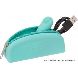 Сумка для зберігання секс-іграшок PowerBullet - Silicone Storage Zippered Bag Teal - 4