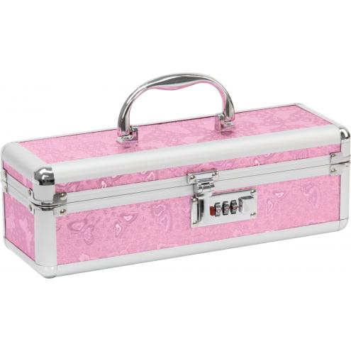 Кейс для зберігання секс-іграшок BMS Factory - The Toy Chest Lokable Vibrator Case Pink з кодовим замком