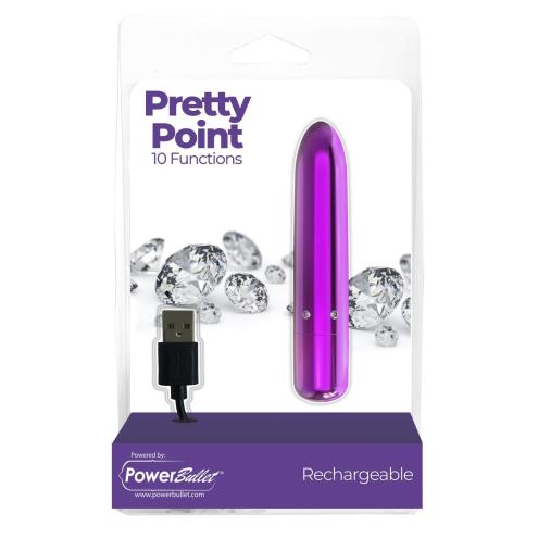 Вибропуля PowerBullet - Pretty Point Rechargeable Bullet Purple