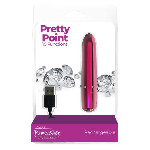 Вибропуля PowerBullet - Pretty Point Rechargeable Bullet Pink