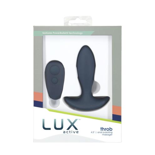 Анальная пробка с пульсацией Lux Active – Throb – 4.5  Anal Pulsating Massager, пульт ДУ