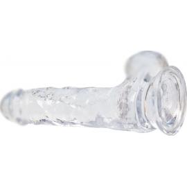 Прозорий фалоімітатор на присосці ADDICTION - Clear Dildo with Balls 7″ - 4