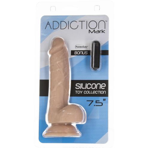 Реалистичный фаллоимитатор на присоске ADDICTION — Mark 7,5″ Dildo With Balls, Beige