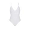 Боді з ажурним декором та відкритим доступом Ursula Body white L/XL — Passion