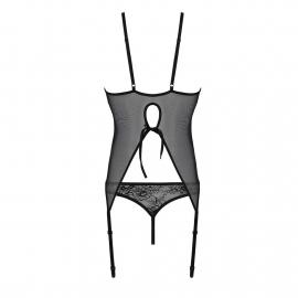 Корсет з пажами Ursula Corset black S/M — Passion - 5