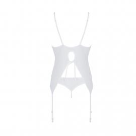 Корсет із пажами Ursula Corset white S/M — Passion - 3